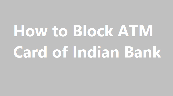 indian bank sms block